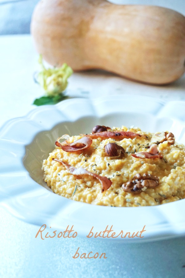 Risotto à la butternut et bacon - Rappelle toi des mets