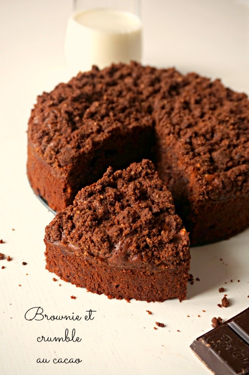 Brownie aux pépites de chocolat crumble cacao