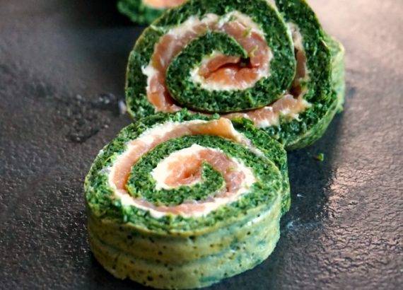 roulé épinards saumon