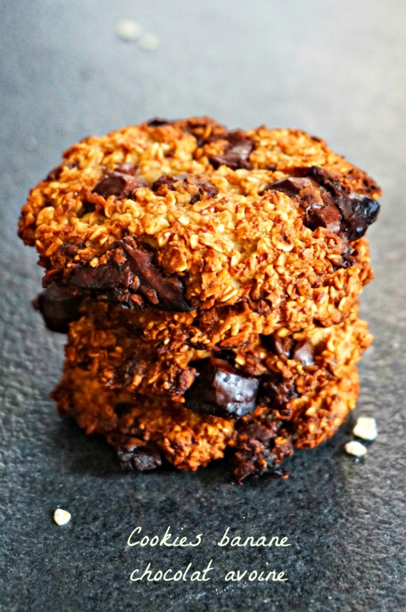 Cookies Banane Chocolat Flocons D'avoine - Rappelle Toi Des Mets